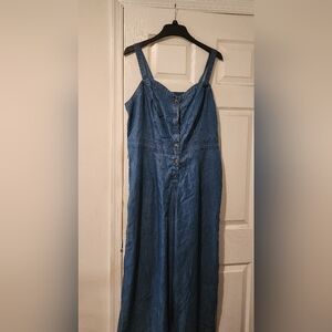 Denim jumpsuit, size 18 Lane Bryant with heart shaped neckline